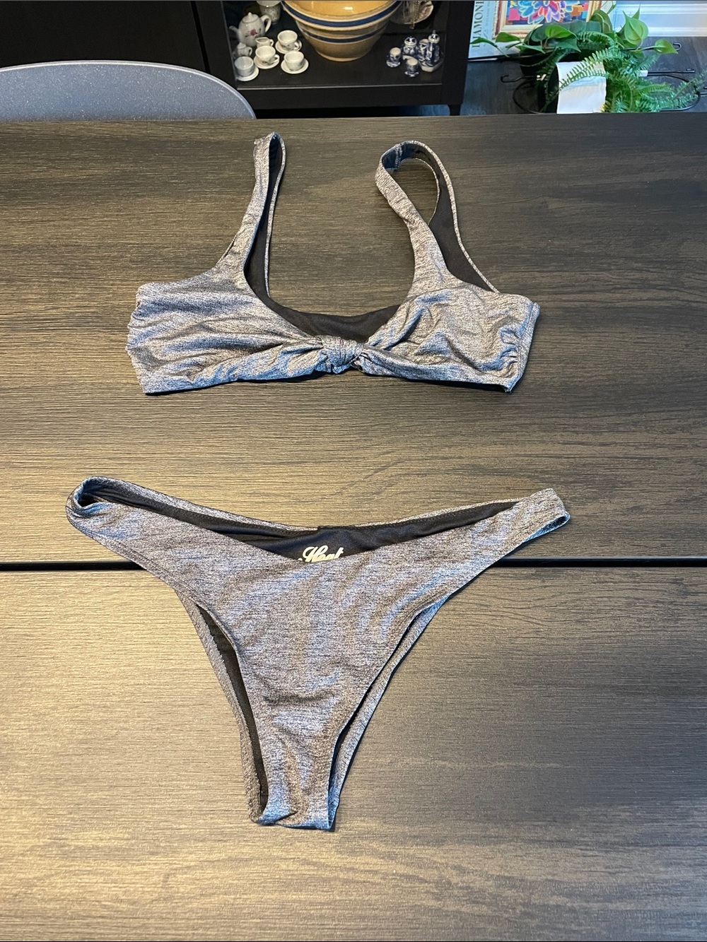 Heat Swimwear Scoop Knot Bikini Top and High-Cut Bottoms